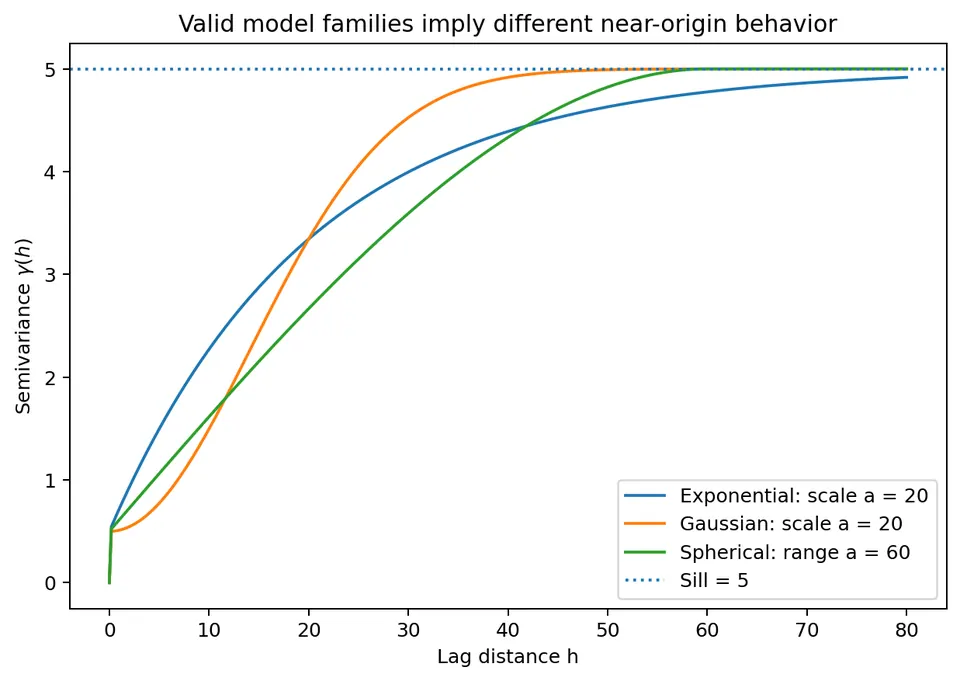 Variogram model comparison