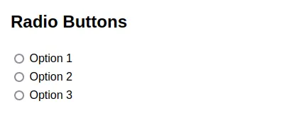 Radio Button Options
