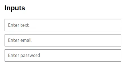 Input Fields