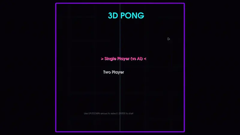 3D Pong project preview