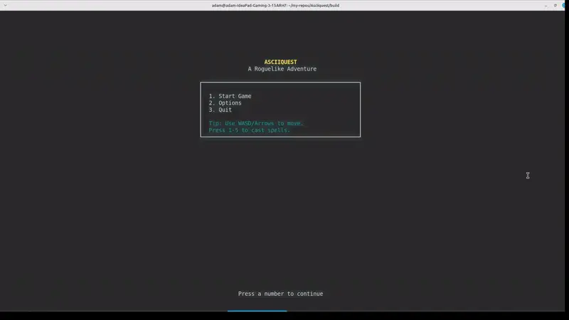 Asciiquest project preview