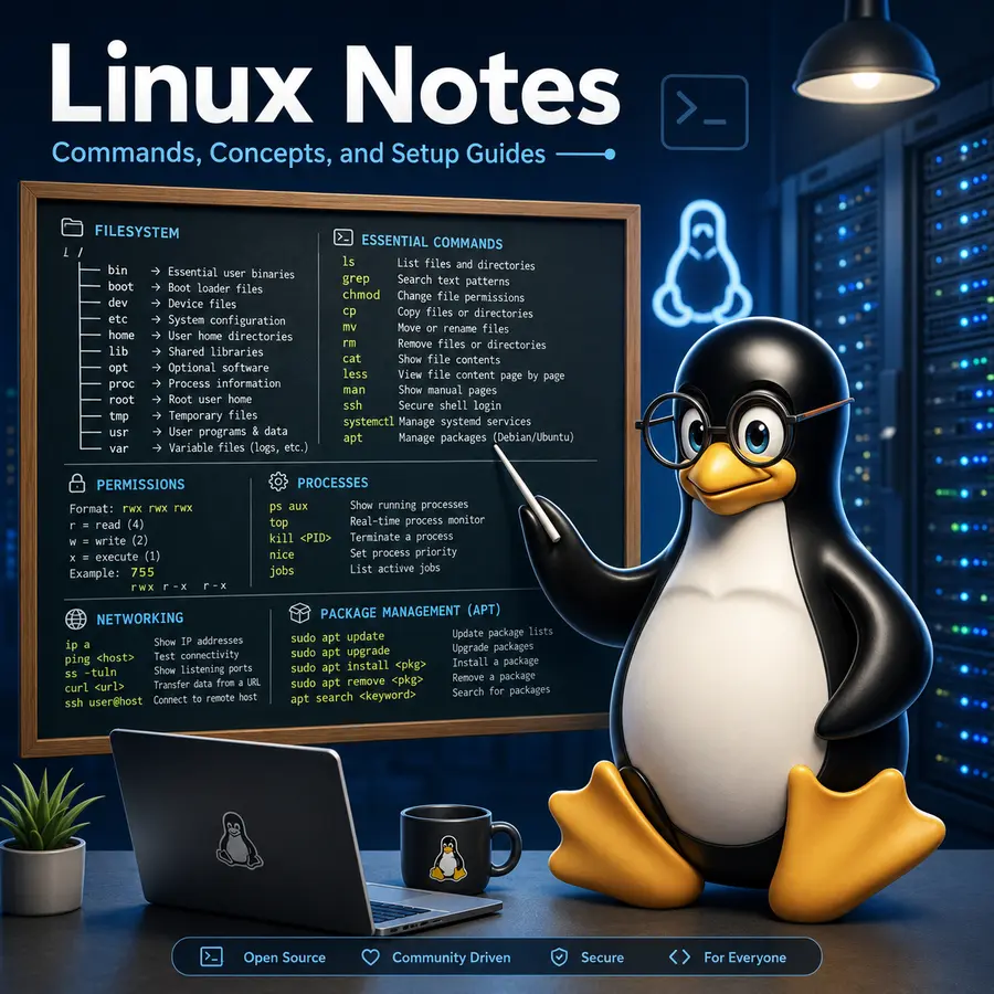 Linux Notes project preview